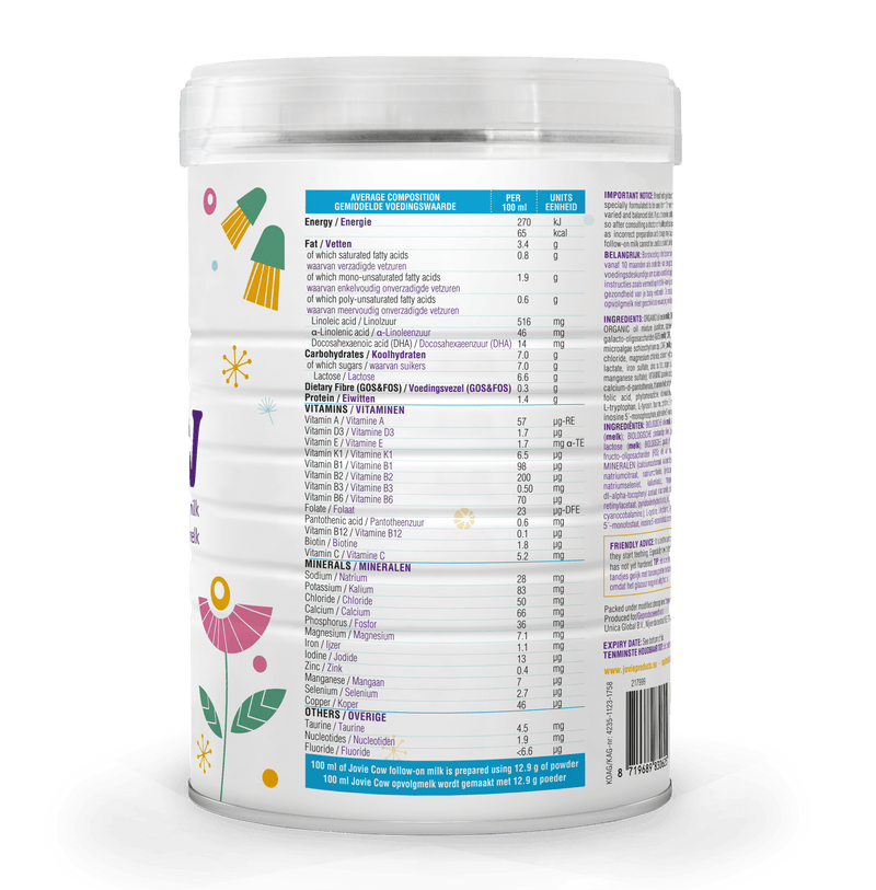 Jovie Cow Organic Stage 3 Organic Formula