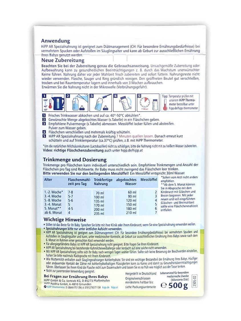 Hipp organic sales formula instructions