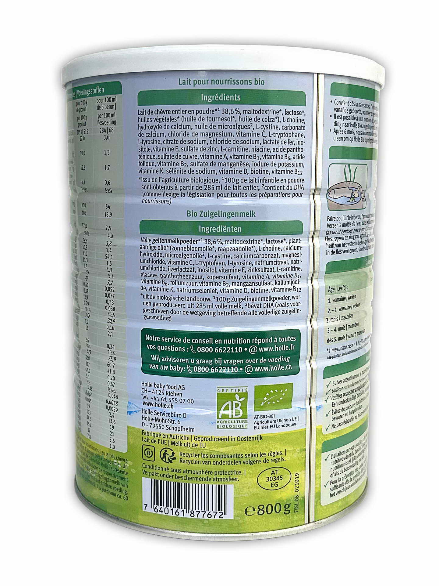 Holle goat milk formula nutrition facts cheap